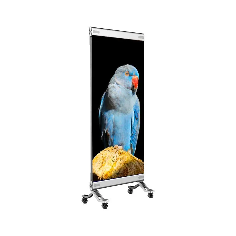 Publicidad dinámica con LED transparente en vitrina
