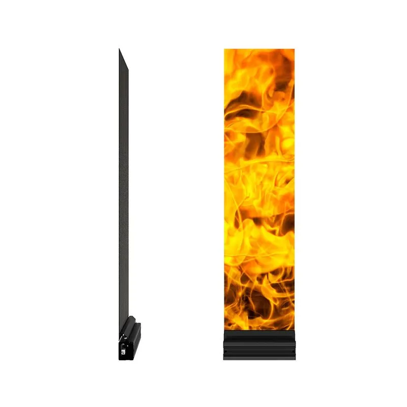 Pantalla LED transparente en vitrina comercial